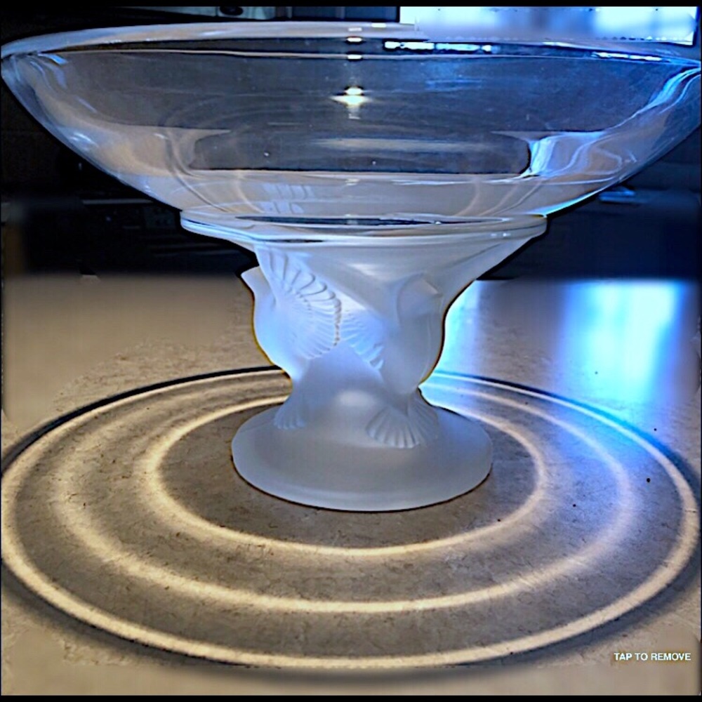 Gorgeous Frosted Dove Glass Bowl